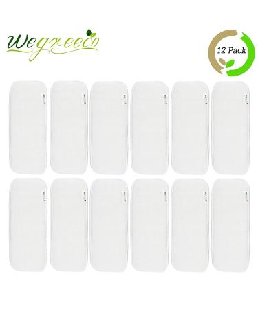 Wegreeco Reusable Bamboo Inserts for Baby Cloth Diaper - 12 Pack, 4 Layers, High Absorbency - Buy Online on SooperMarket.com