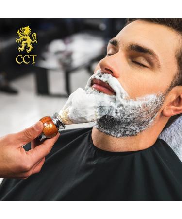 Cambridge Cut Throat Luxury Men's Shaving Brush - Premium Synthetic Silvertip Badger Bristles for Soap, Foam, or Cream - Vegan Friendly Male Grooming Gift - Buy Online on SooperMarket.com