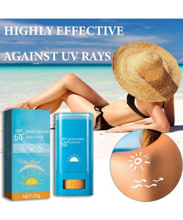Buy Sunscreen Stick SPF 50+ - Lightweight Water Resistant Face Sunscreen for All Skin Types - Effective UV Protection & Moisturizing | International Shipping - Buy Online on SooperMarket.com