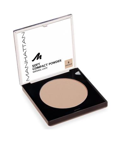 Manhattan Soft Compact Powder - Bright Matt Finish Chocolate Color 9 (9g) | Best International Shipping - Buy Online on SooperMarket.com