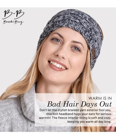 Brook + Bay Ear Warmer Headband For Women - Ear Covers For Cold Weather Winter Headband Fleece Headband & Knit Ear Warmer Headband Black/Gray Mix - Buy Online on SooperMarket.com