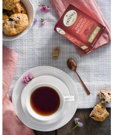 Twinings English Breakfast Individually Wrapped Tea Bags | Smooth Flavourful Black Tea | 20 Count (Pack of 6) | Enjoy Hot or Iced English Breakfast 20 Count (Pack of 6) - Buy Online on SooperMarket.com
