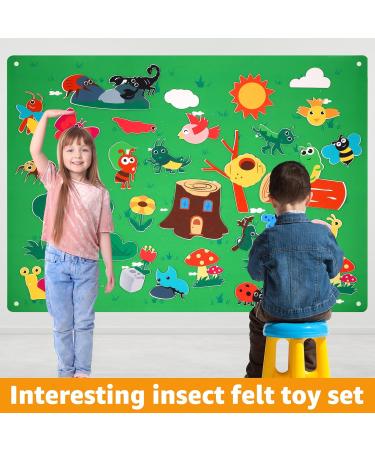 Poaiela Farm Animal Felt Board Set - Interactive Early Learning Storytelling Playset for Kids | 3.3ft Reusable Wall Hangers for Toddlers & Young Girls - Buy Online on SooperMarket.com