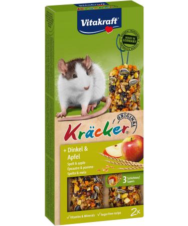 Vitastras Kr cker rodent nack for rats with spelled and apple with vitamins and minerals without adding sugar and grain (1x 2 pieces) 2 pieces (1 Pack)