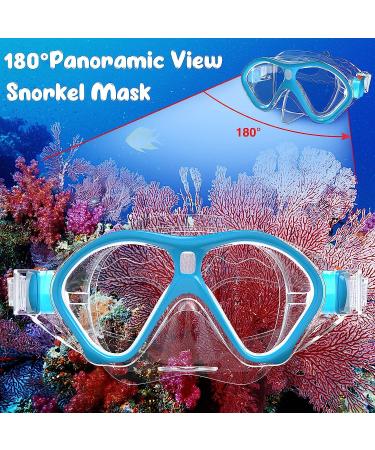 Tongtai Kids Snorkeling Gear Set - Snorkel Mask & Dry Snorkel - Light Blue - Buy Online on SooperMarket.com