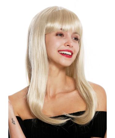 WIG ME UP - MA116-22 wig ladies women's wig long straight bangs blonde light blonde retro look 50s