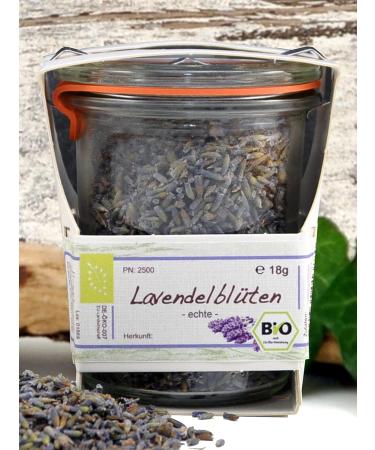 Dried Organic Lavender Flowers in Glass | Premium Aroma-Intensive Small Tea Gift | Eco-Friendly & Plastic-Free Packaging - Buy Online on SooperMarket.com