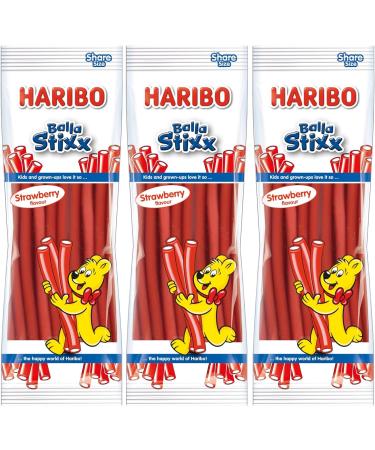 Balla Stixx Strawberry Gummy Chew Sweets Long Laces 140g - 1x Share Bag - Buy Online on SooperMarket.com