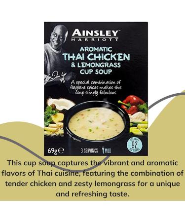 Ainsley Harriott Cup Soup bundle contains Broccoli & Stilton Szechuan Hot & Sour East Indian Mulligatawny Thai Chicken & Lemongrass Total of 12 Sachets Wooden Spoon - Buy Online on SooperMarket.com