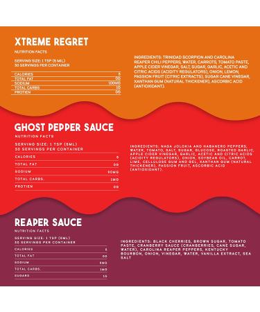 Elijah's Xtreme Award Winning Hot Sauce Variety Pack - Ghost Pepper, Scorpion Pepper, Carolina Reaper Hot Sauces (3 Bottles) - Buy Online on SooperMarket.com