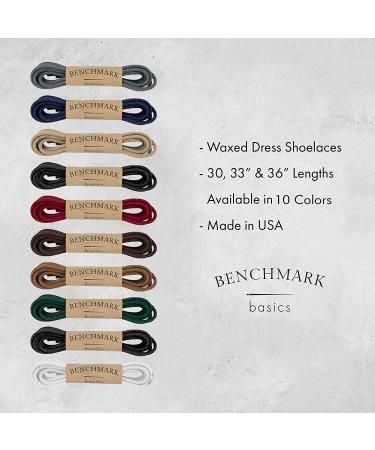 USA Made 2.5mm Round Waxed Shoelaces - 27-36 Inch in Tan - Benchmark Dress Shoe Laces - Buy Online on SooperMarket.com