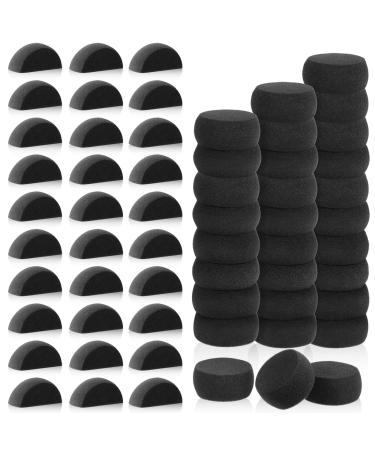 Face Painting Sponges Black Sponge Including Round Half Moon for Makeup Crafts Art Work Sculpting Pottery Body Painting (60 Pcs)
