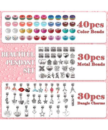 115PCS Charm Bracelet Making Kit for Girls - DIY Jewelry Crafts Set with Beads, Charms, String - Valentine's Day Gift for Teen Girls (Ages 8-12) - Buy Online on SooperMarket.com
