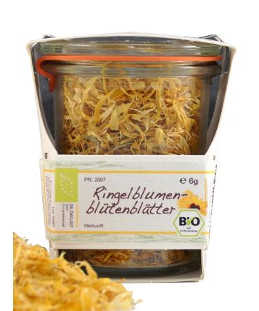 Edible organic flowers in the alarm glass |Flower gift in the glass |Premium quality |Hand processed |Plastic -free packaging marigold blossom leaves