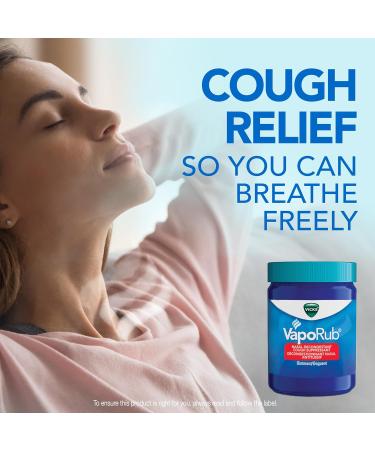 Vicks VapoRub Nasal Decongestant Cough Suppressant Relief from Cold Aches & Pains Chest Rub Ointment Original Scent 100 g/115 mL 115 mL Original - Buy Online on SooperMarket.com