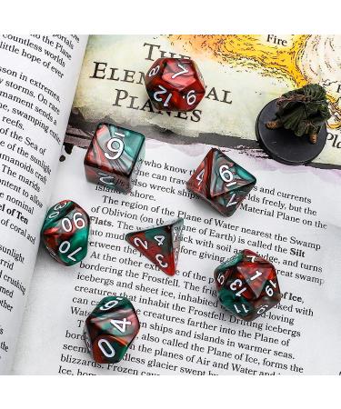 DND Dice Set 42 pcs - 6 Sets Double-Color Polyhedral Dice with Bag for D&D, RPG, MTG - Great for Table Games - Buy Online on SooperMarket.com