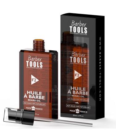 Beard Oil N 2 - 100% Natural Oils | Promotes Beard Growth | 80ml Made in France | With Ricin Oil 7 Vegetable Oils Essential Oils & Vitamin E | Amber & Muschus Scent - Buy Online on SooperMarket.com