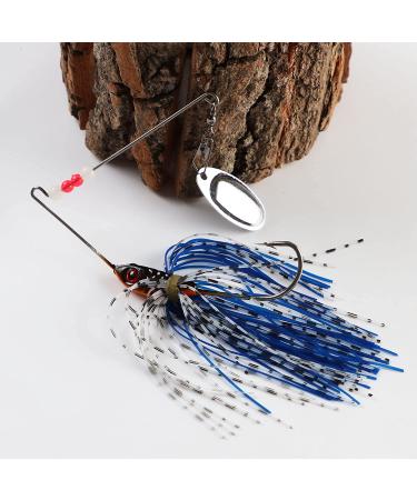 6 Pcs Bass Spinner Baits for Bass, Trout & Salmon Fishing - Hard Metal Spinnerbaits by Free Fisher - Buy Online on SooperMarket.com