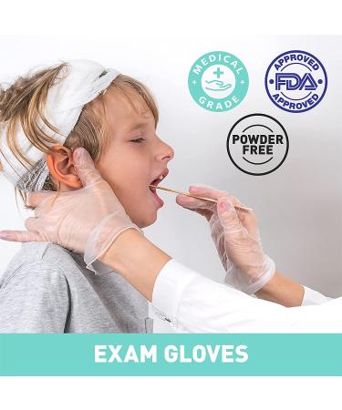 OKIAAS Disposable Gloves L| Latex-Free and Powder-Free Clear Vinyl Gloves for Cooking  Food Prep  Household Cleaning  Exam| Large 100 Counts/Box Large (Pack of 100) Clear-l - Buy Online on SooperMarket.com