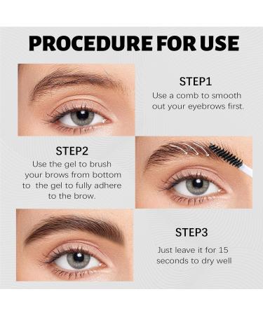 U-Shinein The Brow Glue 14H Extreme Hold Eyebrow Gel Non Sticky Formula Natural Finish Strong-Hold Clear-Drying and Water-Resistant Brow Gel Creates Laminated Brows LImitless Brow Looks Clear and Brown Clear + Brown - Buy Online on SooperMarket.com