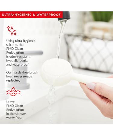 PMD Clean Redvolution - Smart Facial Cleansing Device with Silicone Brush & Red Light Therapy for Smoother Skin Fine Lines Reduction & Firming - Face & Body Care - Buy Online on SooperMarket.com