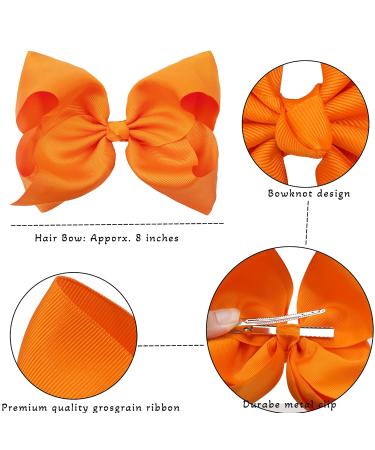 Cellot Boutique 12 Pcs Big Hair Bows Clips for Teens Girls - 8 Grosgrain Ribbon, Durable Metal Clips - Perfect for Girls, Toddlers, Teenagers - Buy Online on SooperMarket.com