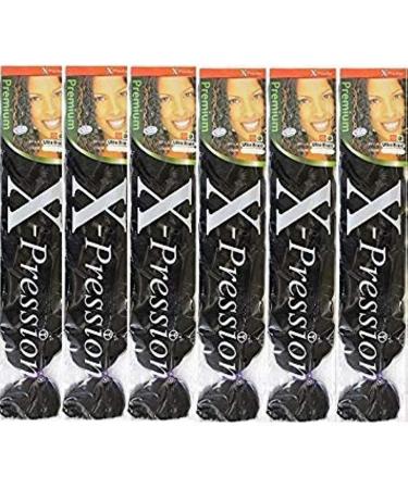 Sensationnel Synthetic Kanekalon Braids African Collection XPRESSION (Pack of 6) (SM1B/27) Sm1b/27 6 Pack