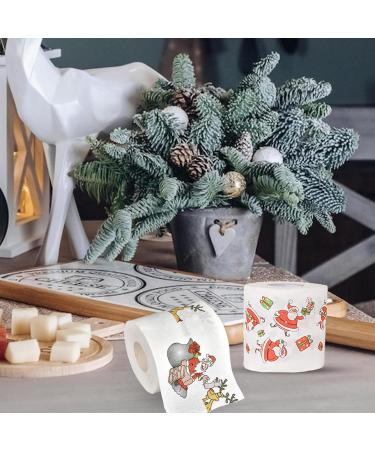 Christmas Toilet Roll Christmas Toilet Paper Christmas Toilet Paper 2 Rolls Santa Claus Printed Christmas Toilet Roll Funny Merry Xmas Toilet Paper Bulk Bathroom Decor Stocking Stuffers Party Favors - Buy Online on SooperMarket.com