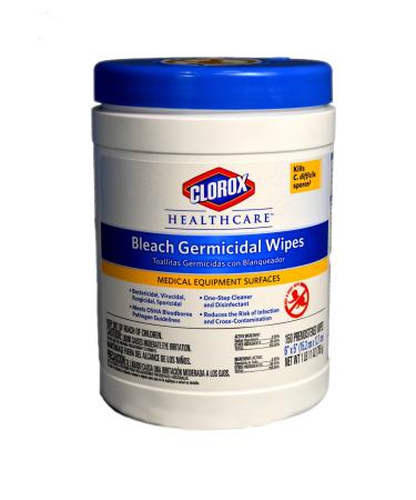 Clorox 30577 Healthcare Bleach Germicidal Wipe (150 Count)