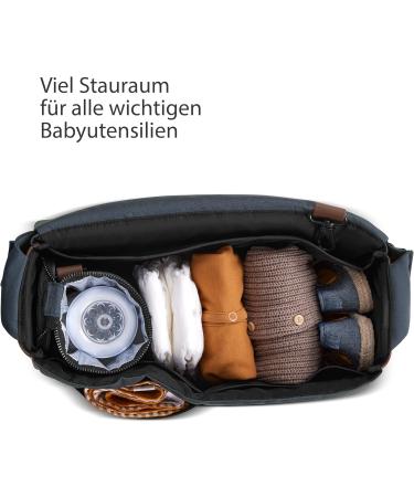 ABC Design Urban Diaper Bag - Stylish Crossbody Messenger with Baby Accessories Large Compartment & Wide Shoulder Strap - Durable Polyester in Lake Color - Buy Online on SooperMarket.com
