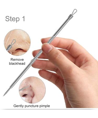 Blackhead Remover Comedone Squeezer Set Blackhead Remover Pore Cleanser Facial Cleansing Pimples Acne Whiteheads Blackhead Remover Kit with Box of 4 - Buy Online on SooperMarket.com