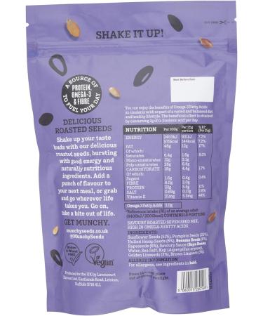 MUNCHY SEEDS Mega Omega 7-Seed Mix | Plant-Based Protein Snack | Gluten & Wheat Free | Vegan | 450g Mega Pack - Buy Online on SooperMarket.com