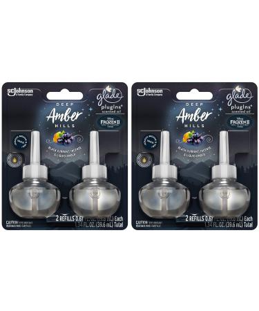 Glade Plugins Scented Oil Refills - Limited Edition - Deep Amber Hills - 2 Count Oil Refills Per Package - Pack of 2 Packages