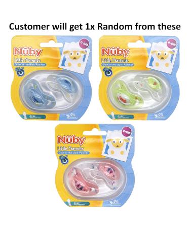 Glow in the Dark Silicone Bow Tie Baby Pacifiers - BPA Free Oval 2 Pack - Buy Online on SooperMarket.com