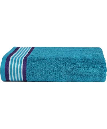 CASA COPENHAGEN 550 GSM 6-Piece Towel Set - Super Soft Egyptian Cotton - Violet Indigo & Teal Green - Buy Online on SooperMarket.com