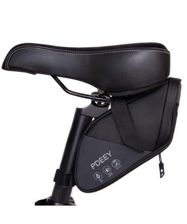 Bike Saddle Bag, Bicycle Under Seat Pouch, Cycling Wedge Pack for Mountain Road, Cycling Accessories Storage Velcro Pack Waterproof Durable Pouch for Mountain, Beach or Road Bikes Premium Black Bag