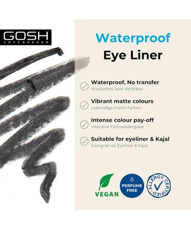 Gosh Matte Eyeliner in Intense Black | Creamy Soft Texture | High Opacity for Smokey Eyes | Vegan & Perfume-Free - 1 Piece - Buy Online on SooperMarket.com