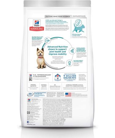 Hill's Science Diet Adult Healthy Mobility Small Bites Dry Dog Food 4 lb Bag & Senior 7+ Small Bites Dry Dog Food Chicken Meal Barley & Brown Rice Recipe 5 lb Bag - Buy Online on SooperMarket.com