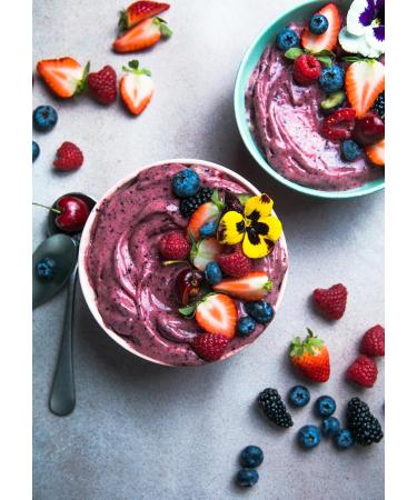 Ponthier Bio Acai Fruit Puree 2x1kg - Pure Acai Berries from the Amazon No Color or Preservatives - Perfect for Smoothies Bowls Ice Cream & Desserts - Buy Online on SooperMarket.com