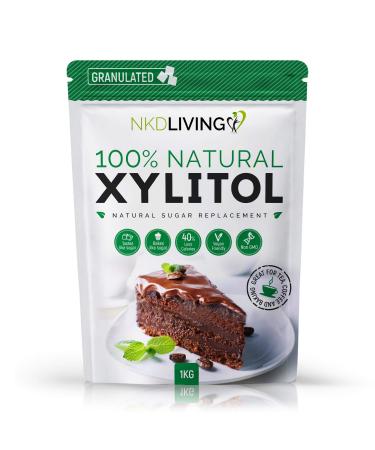 XYLITOL 2 Kg Natural Sugar Alternative (1 x 2kg) UK Brand Non-GMO Certified 2 kg (Pack of 1)