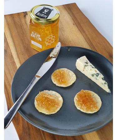 BeeHype Acacian Honeycomb Honey 250g - Pure Raw Acacia Honey with Natural Nutrients and Antioxidants - Buy Online on SooperMarket.com