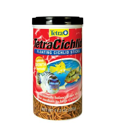 TetraCichlid Floating Cichlid Sticks for Medium / Large Cichlids 11.3 Ounce (Pack of 1)