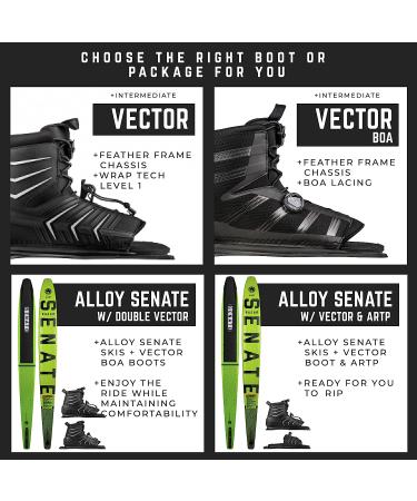 Radar Vector Waterski Boot | Front Feather Frame | Standard Fit - Buy Online on SooperMarket.com