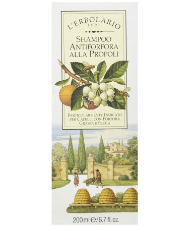 L'Erbolario Anti-dandruff Shampoo with Propolis Particularly suited for Hair with Oily or Dry Dandruff 200ml
