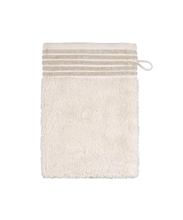 m ve Wellness washcloth Uni with chenille piping 15 x 20 cm made of 100% cotton (Spinair) nature