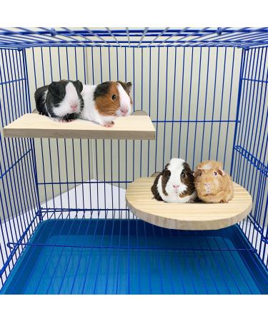 3PCS Hamster Wooden Platform Perch Stand Natural Bird Budgie Toys and Accessories Parrot Cage Perch for Chinchilla Mouse Rat Dwarf Hamster Small Animals - Box Packaging - Buy Online on SooperMarket.com