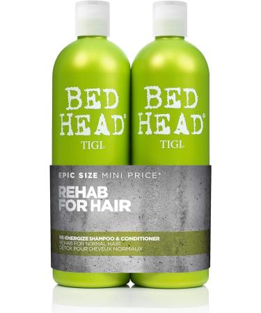 Bed Head by Tigi Urban Antidotes Re-Energise Daily Shampoo and Conditioner 2 x 750 ml & 750ml Pack of 2 - Urban Antidotes Recovery Moisture Shampoo And Conditioner Set - Buy Online on SooperMarket.com