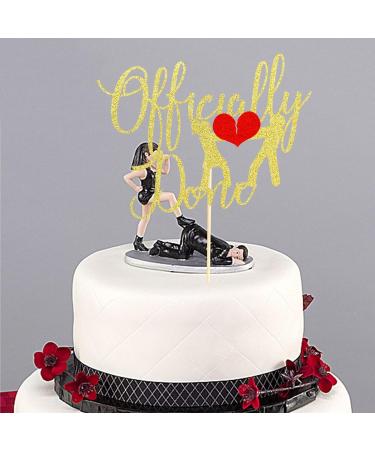 Arthsdite 1Pc Officially Done Cake Topper Divorce Cake Decoration Single Divorce Freedom Cake Topper for Broken Up Free at Last Bye Felicia Newly Unwed Party Decoration - Gold Glitter - Buy Online on SooperMarket.com