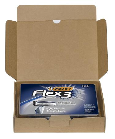 BIC Flex 3 Titanium Men's Disposable Razors - 10 Piece Set for Smooth, Ultra-Close Shave - Buy Online on SooperMarket.com