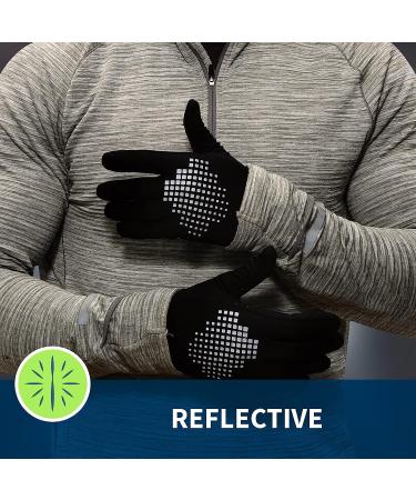 TrailHeads Lightweight Running Gloves with Touchscreen Fingers - Black/Reflective (Small) - Buy Online on SooperMarket.com